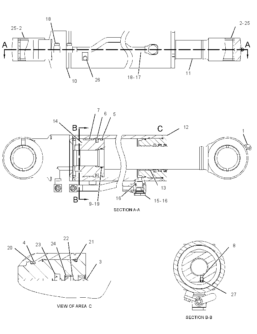 CYLINDER & LINES GP-HYDRAULIC 3760175 CAT