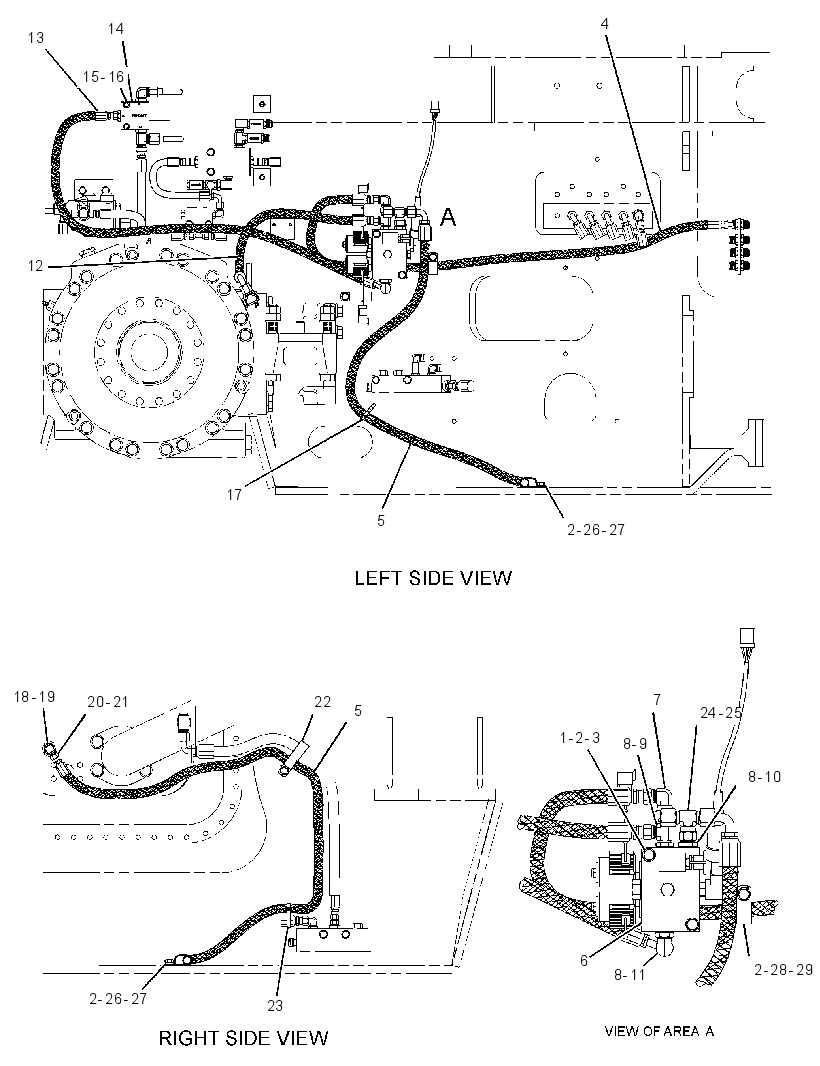LINES GP-PARKING BRAKE 2422618 CAT