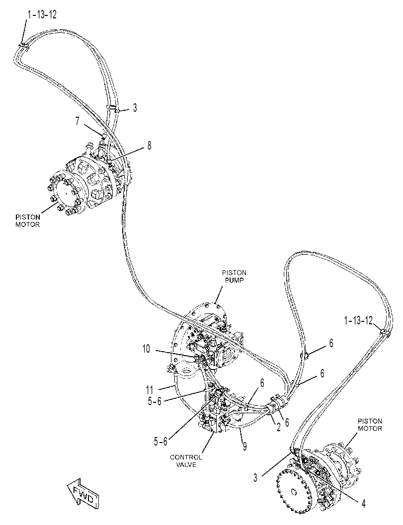 LINES GP-BRAKE & SHIFT 3440626 CAT