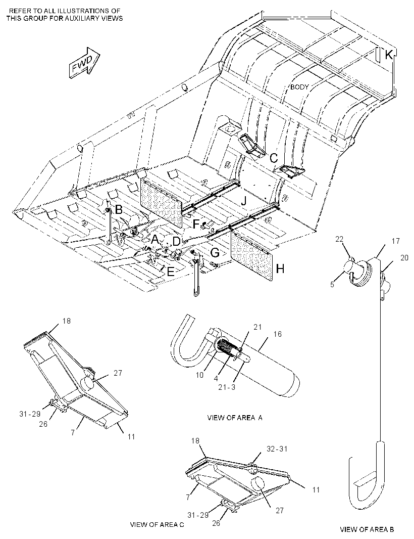 MOUNTING GP-TRUCK BODY 3167600 CAT