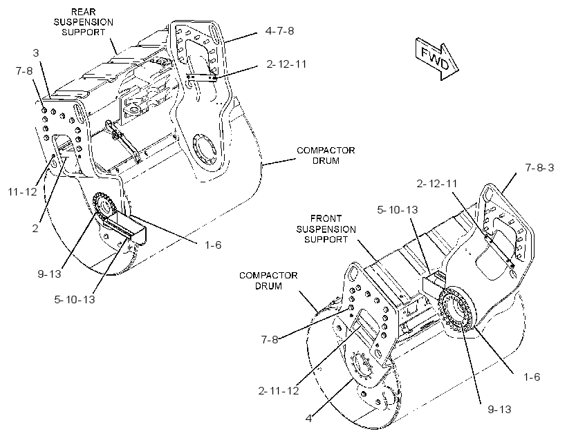SUPPORT GP-DRUM 3440622 CAT
