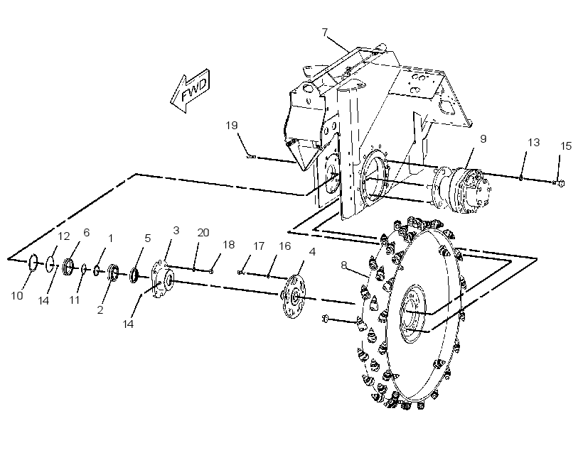 FRAME GP-WHEEL SAW 2278124 CAT