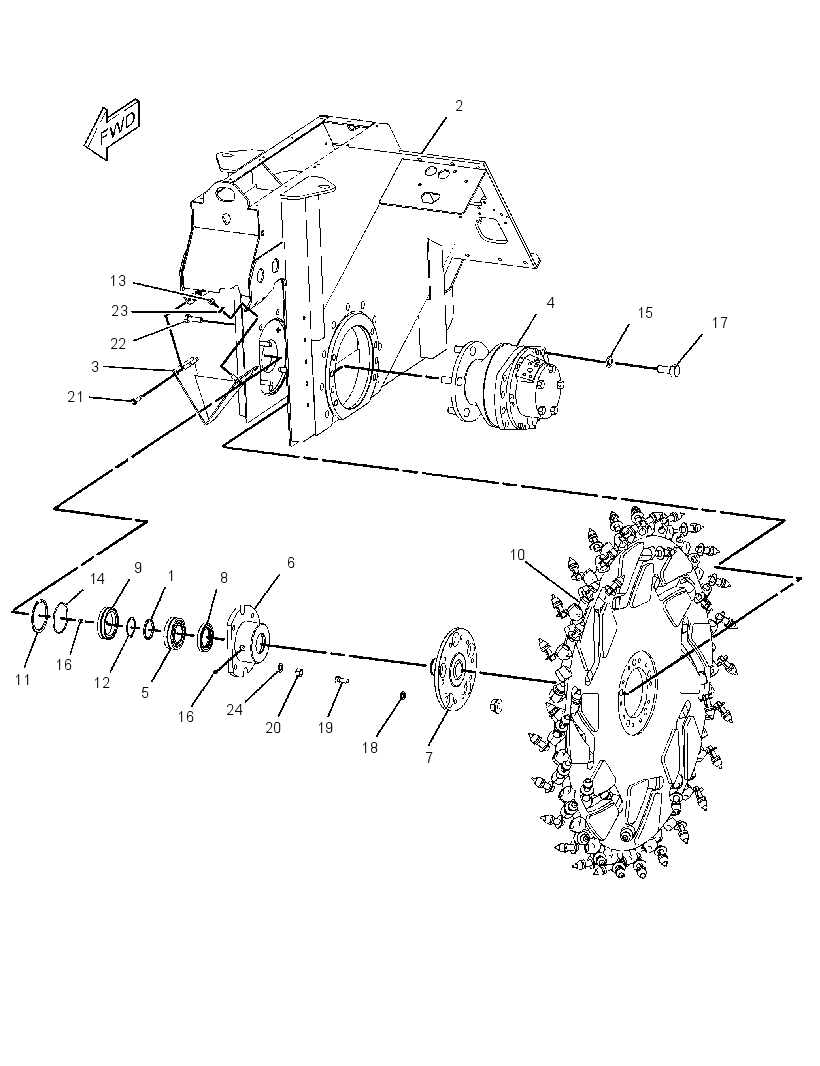 FRAME GP-WHEEL SAW 2289493 CAT
