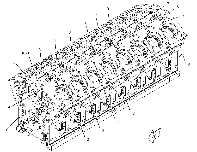 Блок цилиндров 3704042 CAT