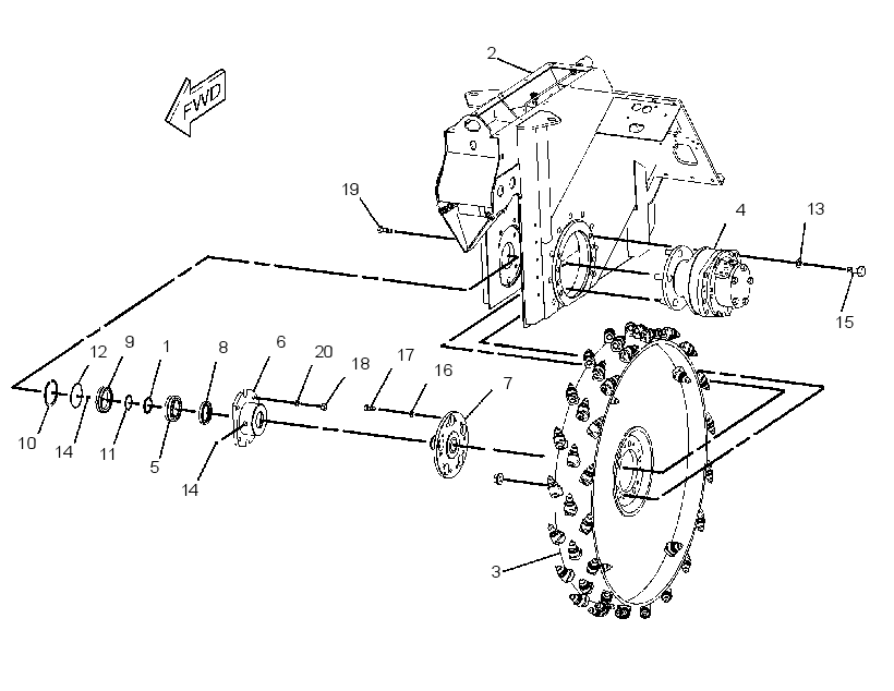FRAME GP-WHEEL SAW 2277319 CAT