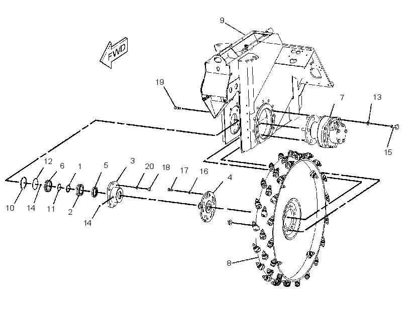 FRAME GP-WHEEL SAW 2307028 CAT