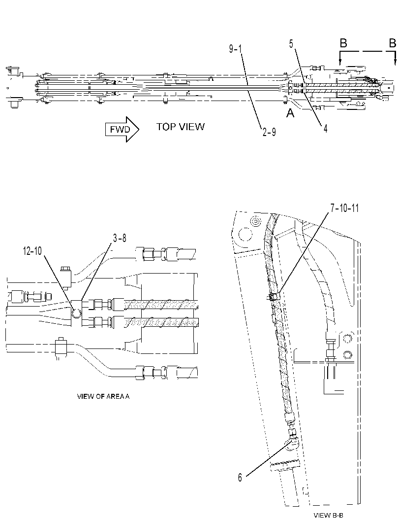 Трубопроводы ковша 3830615 CAT