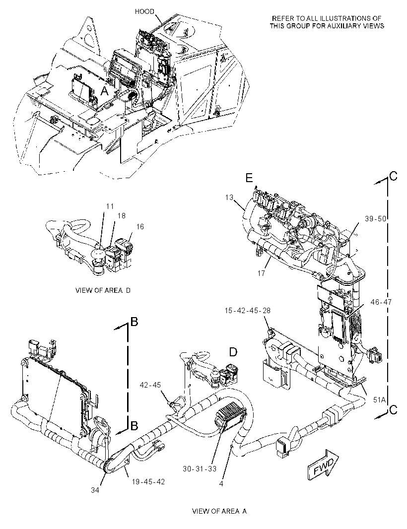 Проводка площадки 3580470 CAT