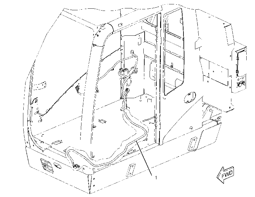 Проводка кабины 3708931 CAT