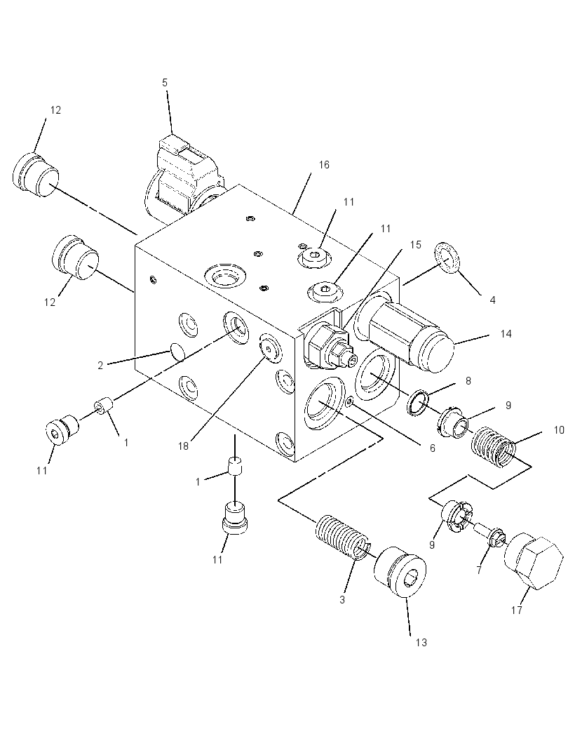 MANIFOLD GP-RIDE CONTROL 3741376 CAT