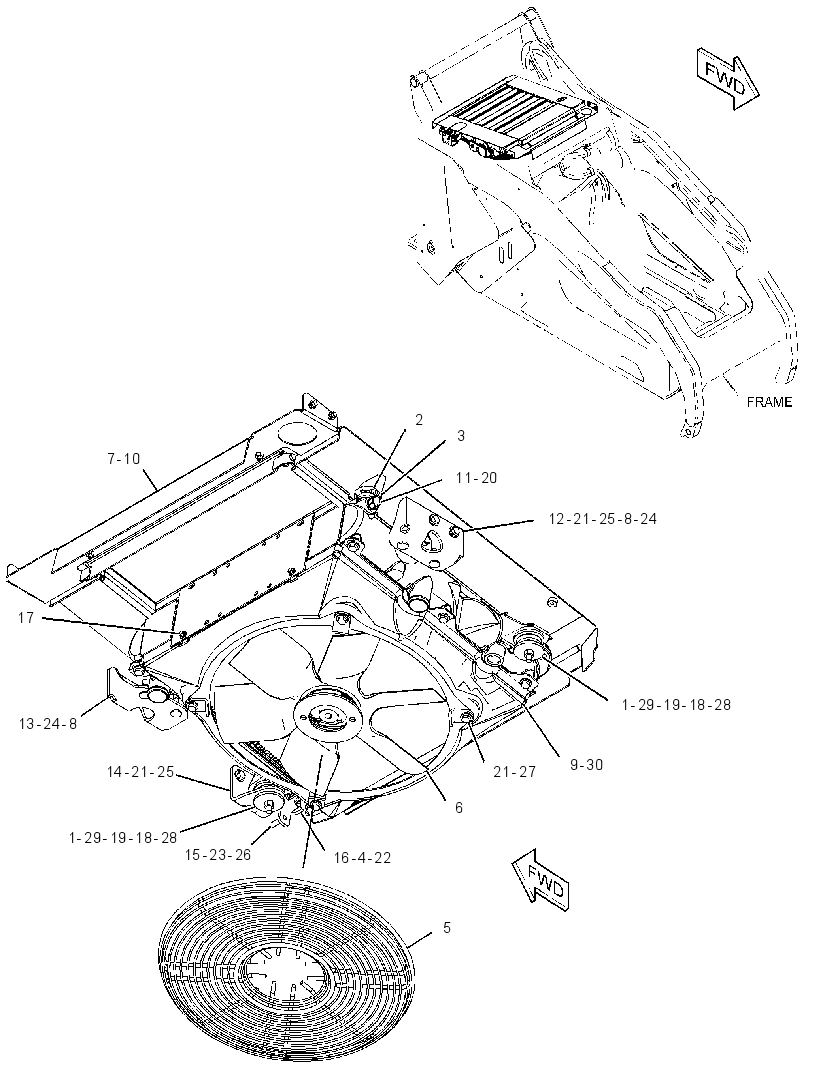 RADIATOR & OIL COOLER MTG GP 3453469 CAT