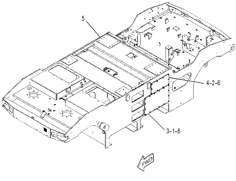 FRAME GP-MAIN 3670421 CAT