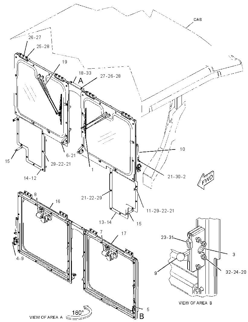 WINDOW GP-FRONT 3704156 CAT