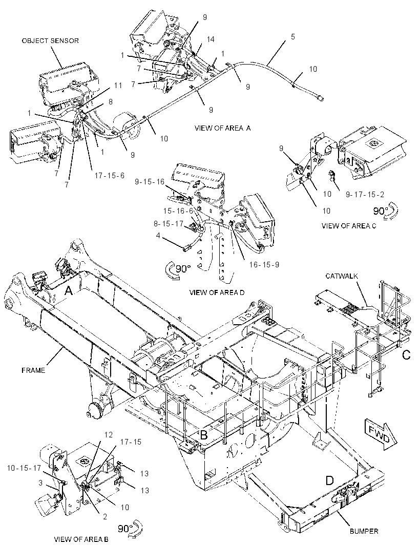 WIRING GP-OBJECT DETECTION 3836216 CAT