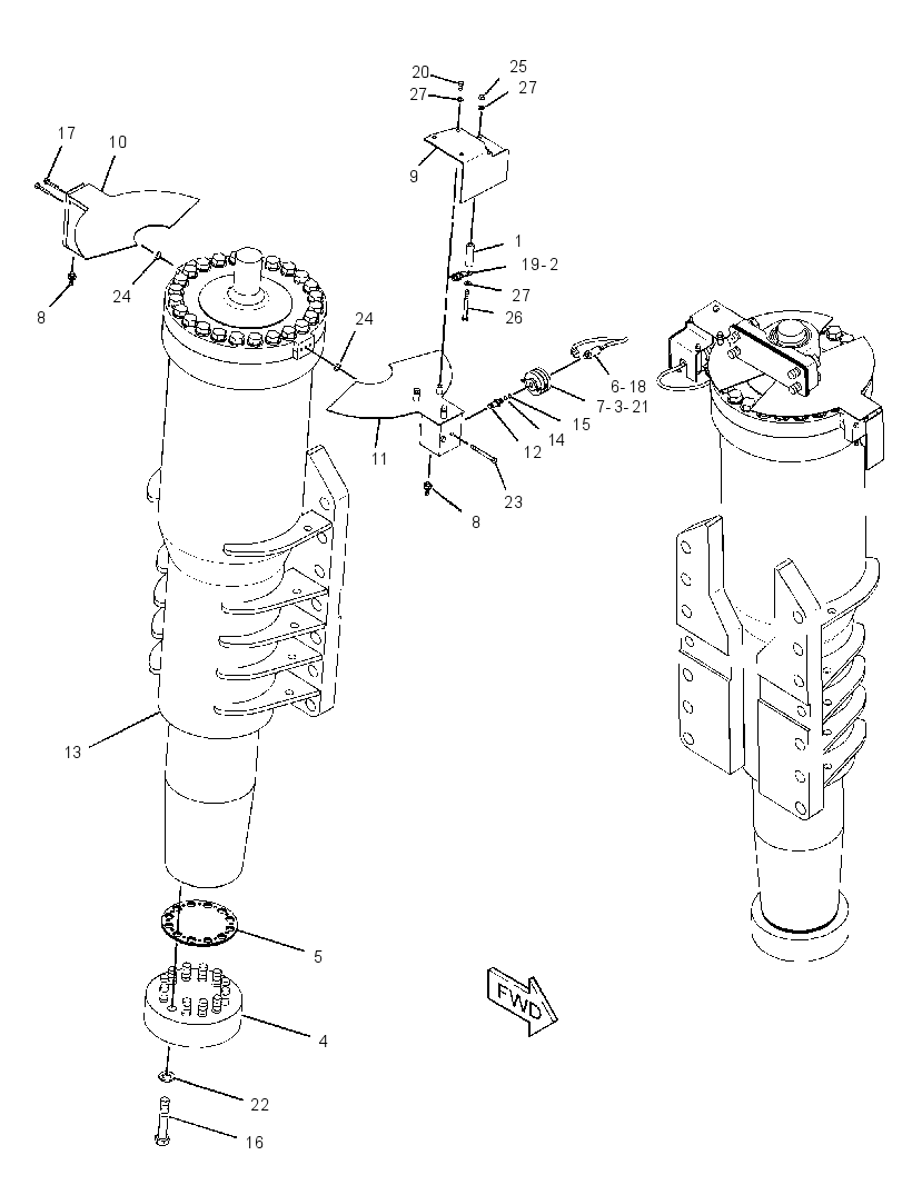 SUSPENSION & MTG GP-FRONT 3836827 CAT