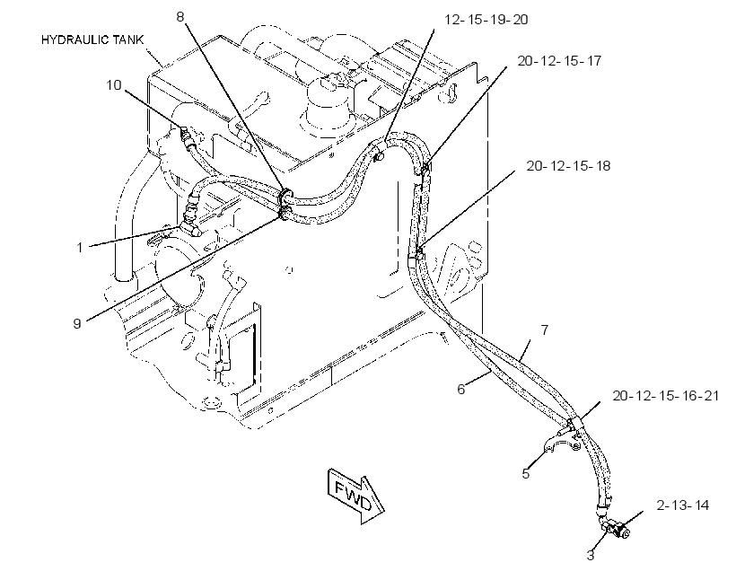 LINES GP-AIR TANK 2485072 CAT