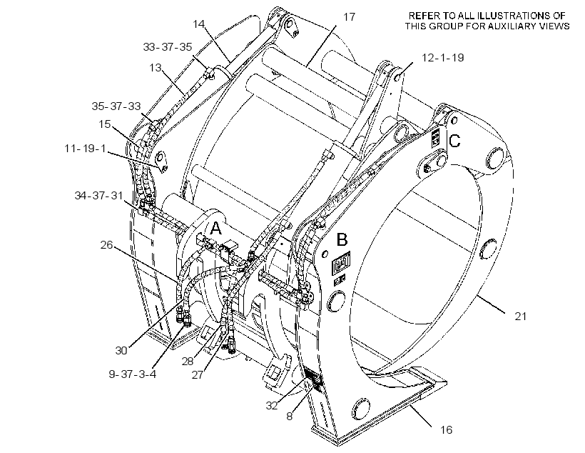 FORK GP-LOG 3613084 CAT