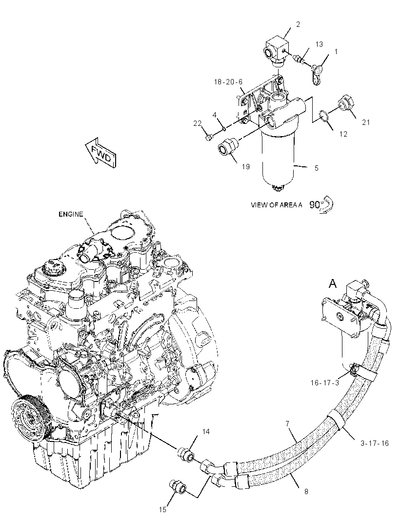 FILTER & MTG GP-ENGINE OIL 3514111 CAT