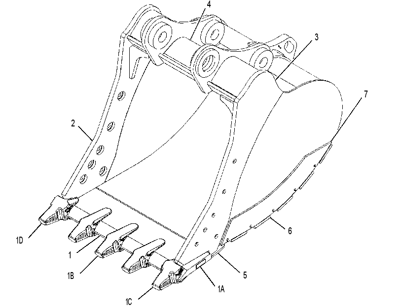 BUCKET AS-HEAVY DUTY POWER 3476811 CAT