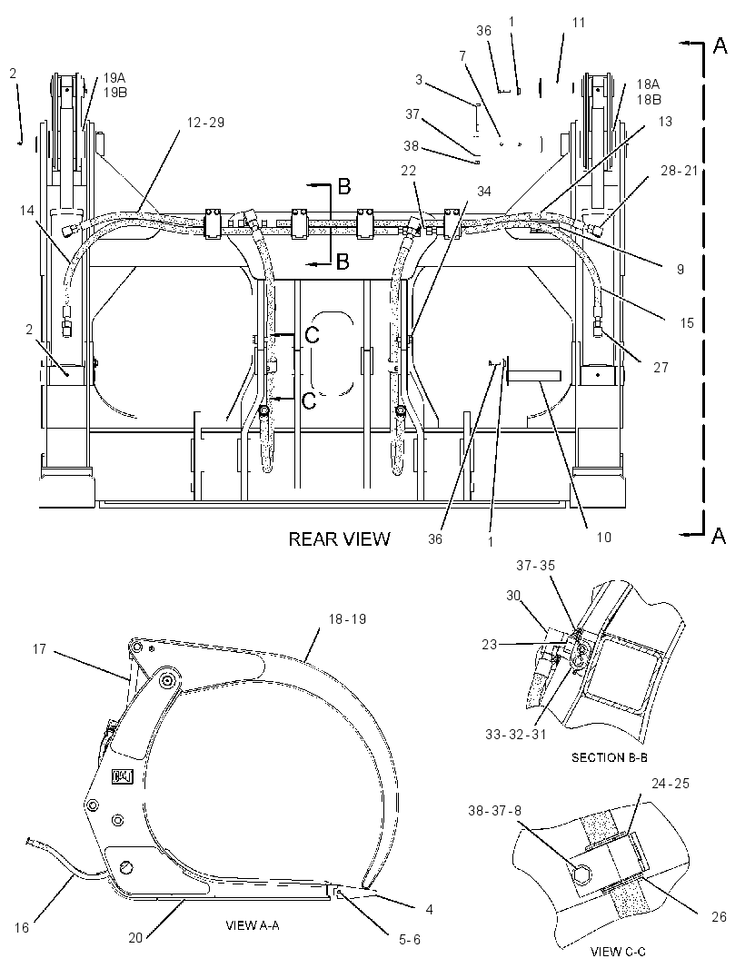 FORK GP-LOG 1903982 CAT