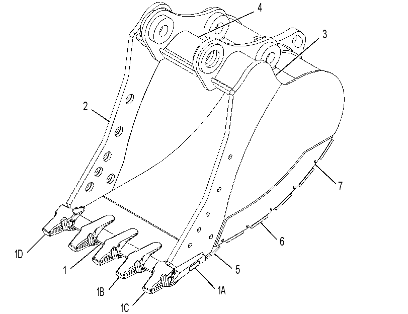 BUCKET AS-HEAVY DUTY POWER 3476810 CAT