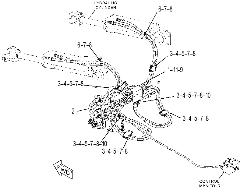 LINES GP-LIFT & TILT CYLINDER 3761493 CAT
