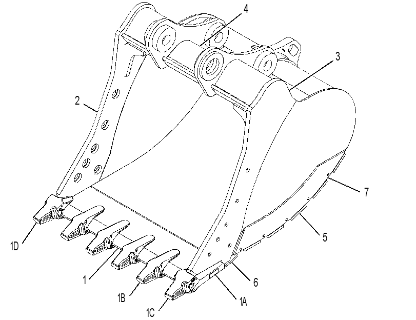 BUCKET AS-HEAVY DUTY POWER 3476812 CAT