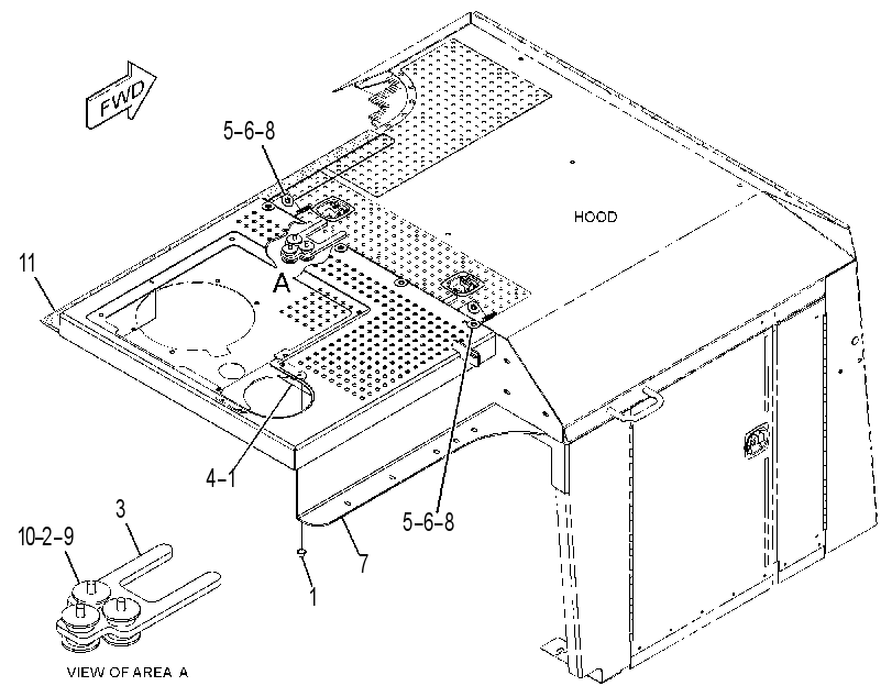 HOOD GP-REAR 3446090 CAT
