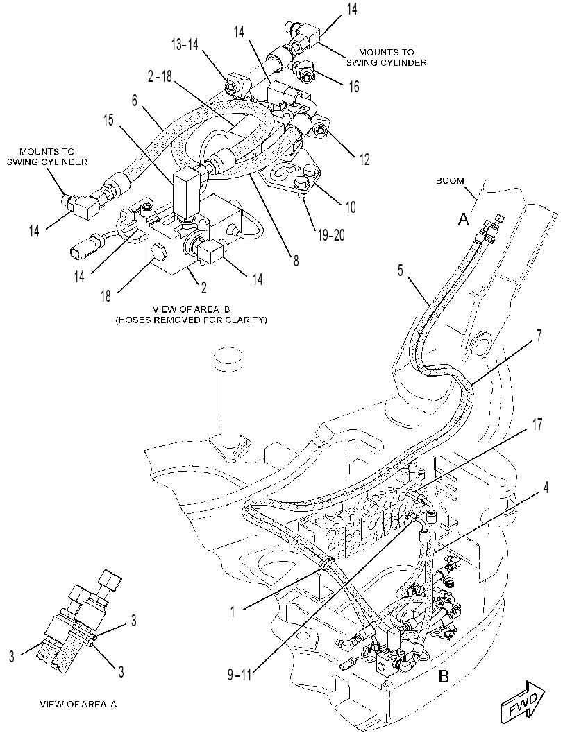 LINES GP-SWING CYLINDER 3559453 CAT