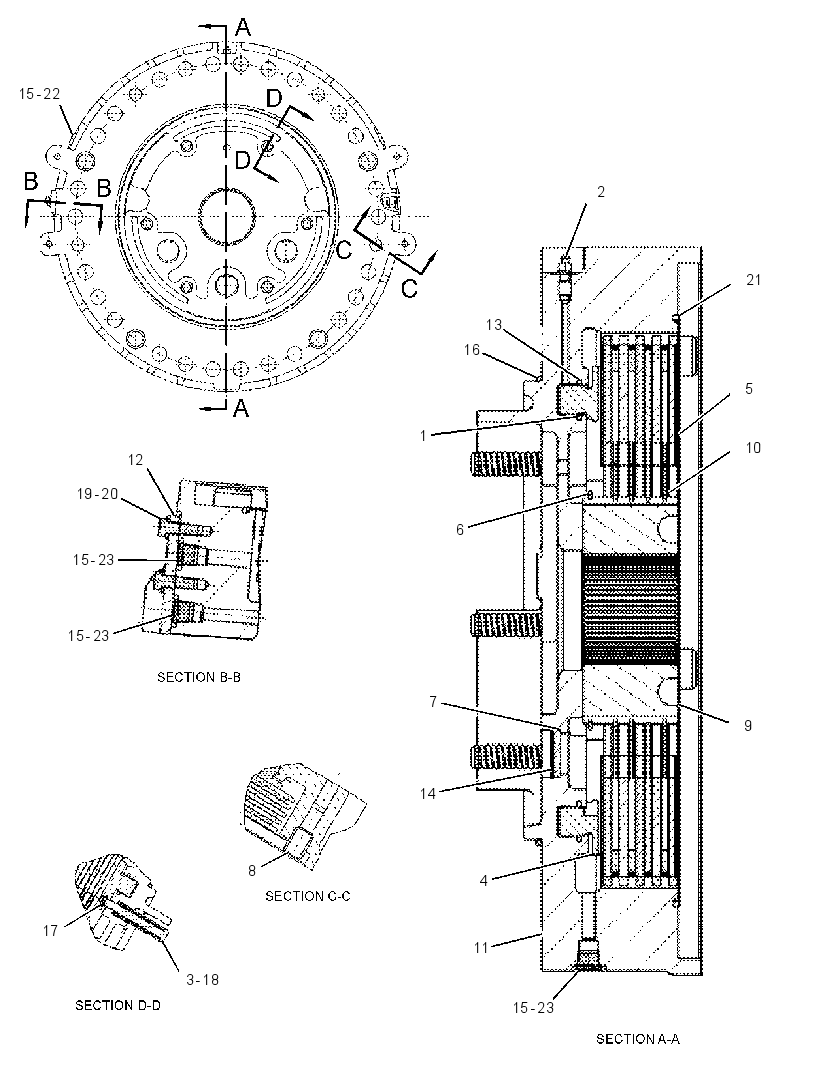 Тормоз рабочий 9U2856 CAT