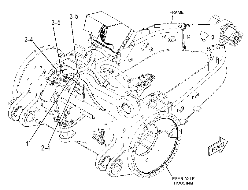 LINES GP-REAR AXLE LUBRICATION 3878736 CAT