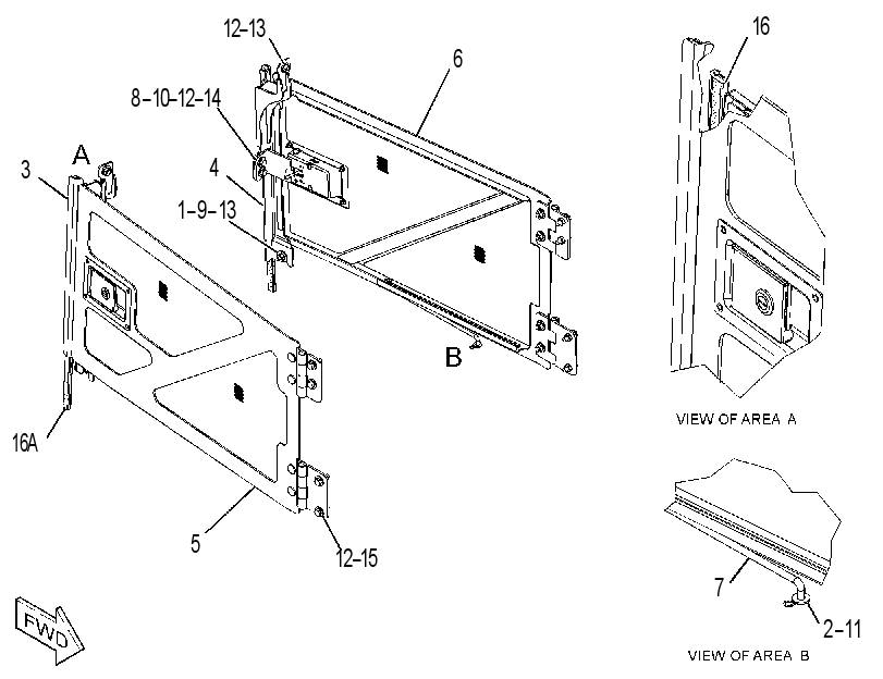 DOOR GP-HOOD 3836598 CAT