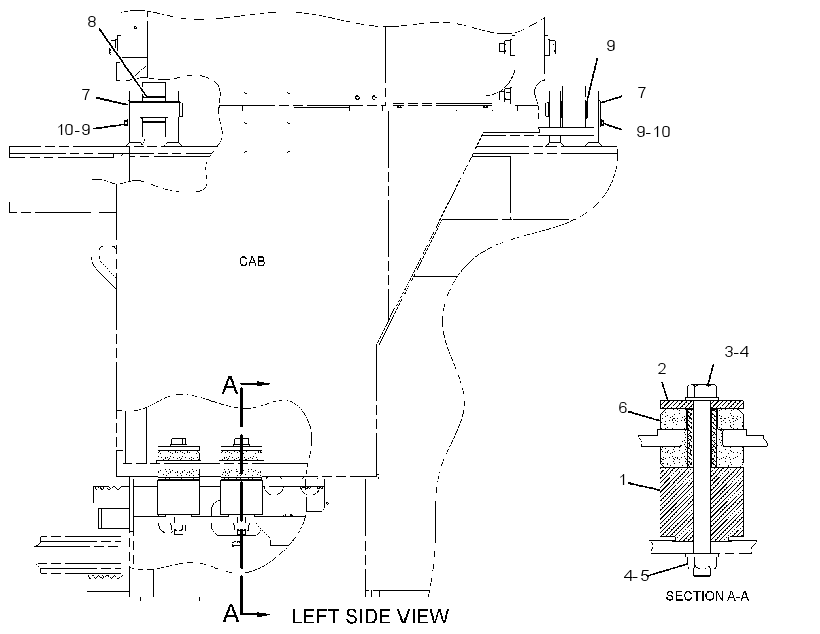 MOUNTING GP-NON-ROPS 2152843 CAT