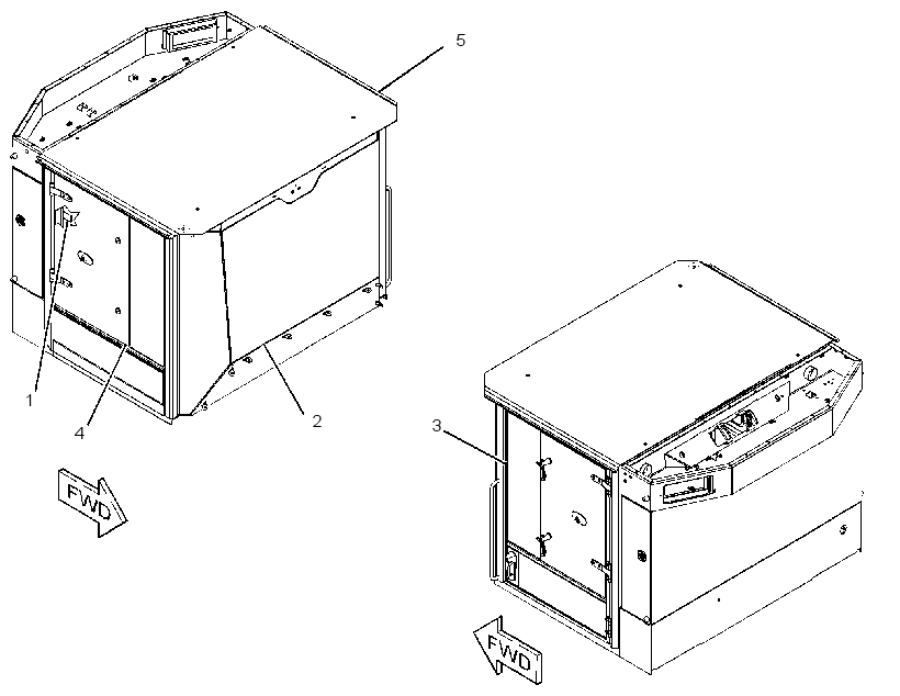 Кабина закрытая с ROPS 3963875 CAT