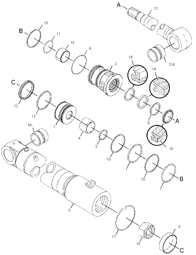 CYLINDER GP-SWING BOOM 3145850 CAT
