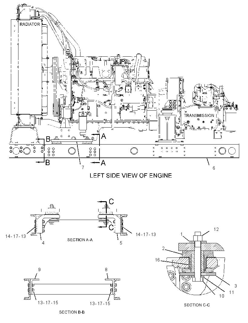 BASE GP-ENGINE & TRANSMISSION 3443525 CAT
