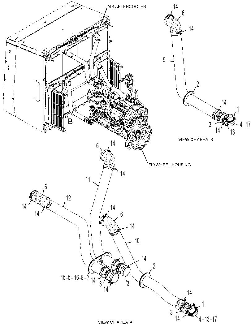 LINES GP-AFTERCOOLER AIR 3505257 CAT