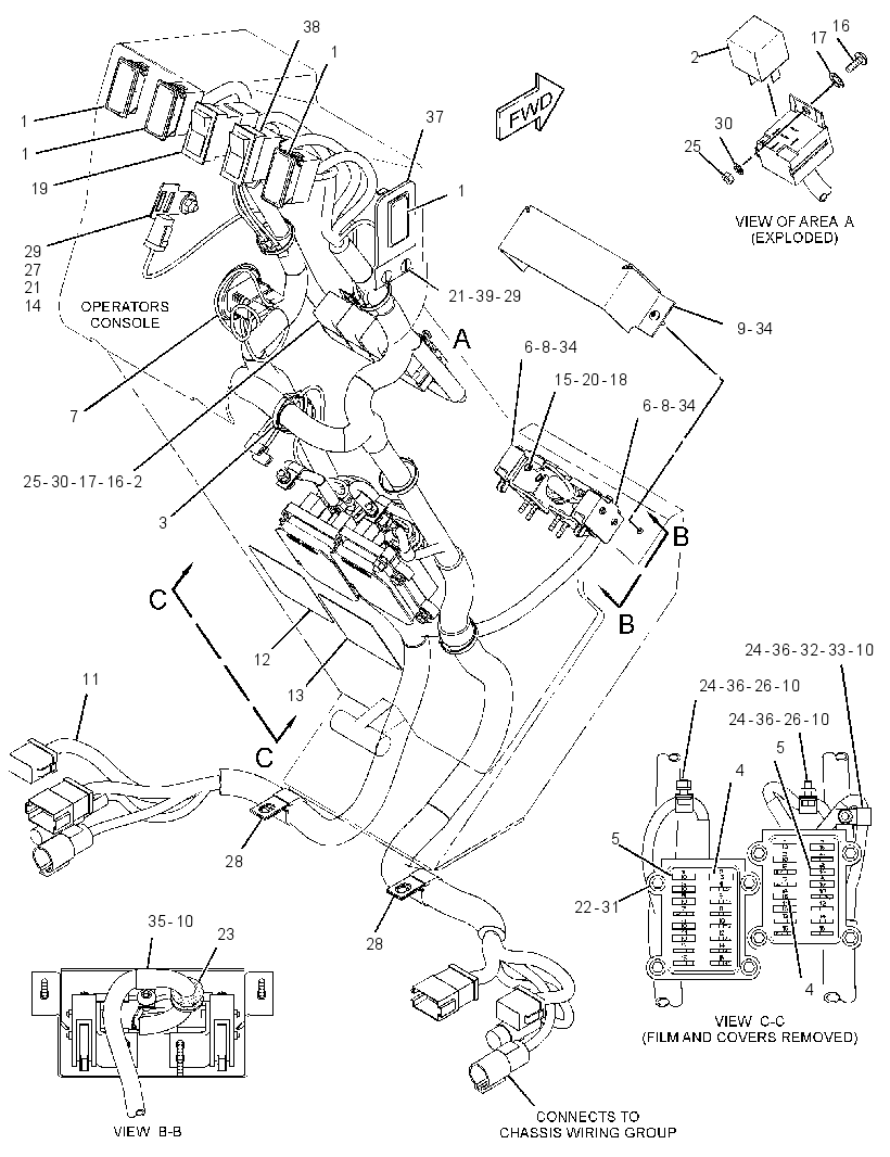 WIRING GP-STEERING CONSOLE 2845347 CAT