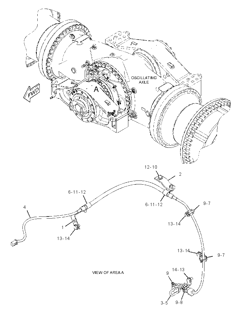 WIRING GP-AXLE TEMPERATURE 3863131 CAT