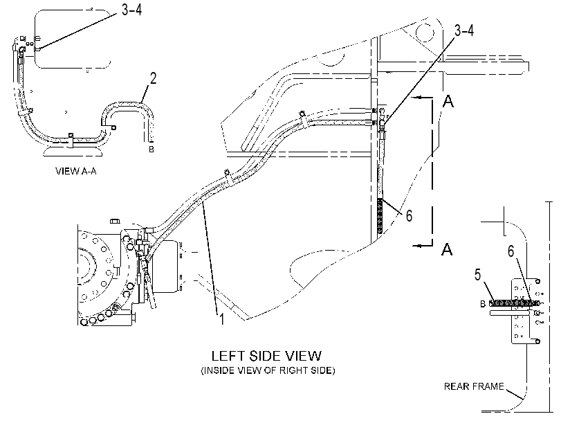 LINES GP-PARKING BRAKE 1564060 CAT