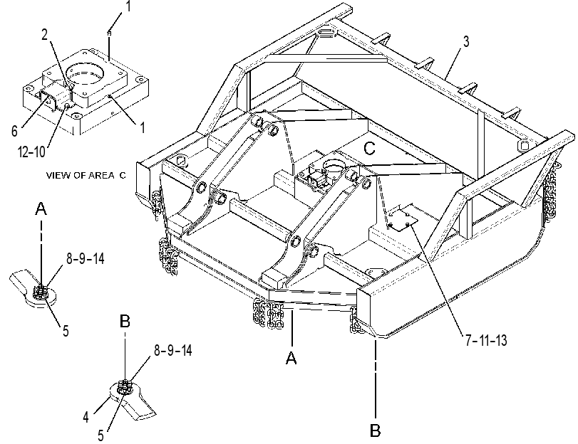 FRAME GP-BRUSH CUTTER 3869683 CAT