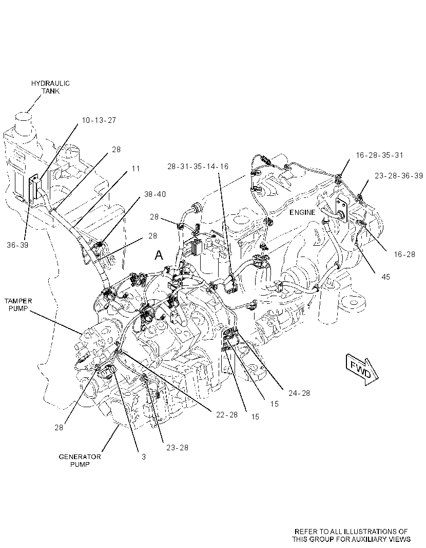 Проводка машины 3355711 CAT