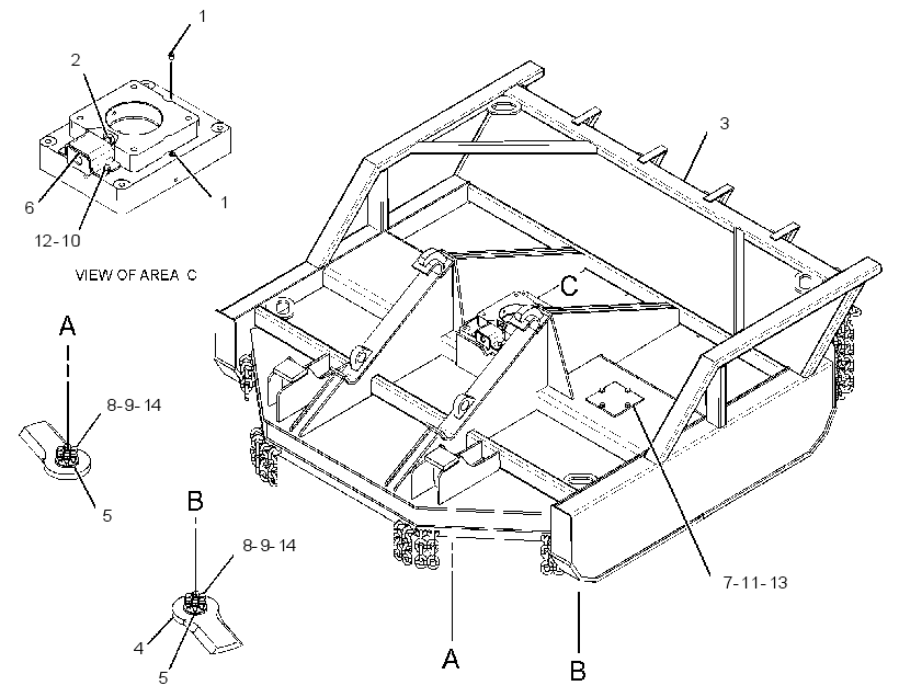 FRAME GP-BRUSH CUTTER 3869682 CAT