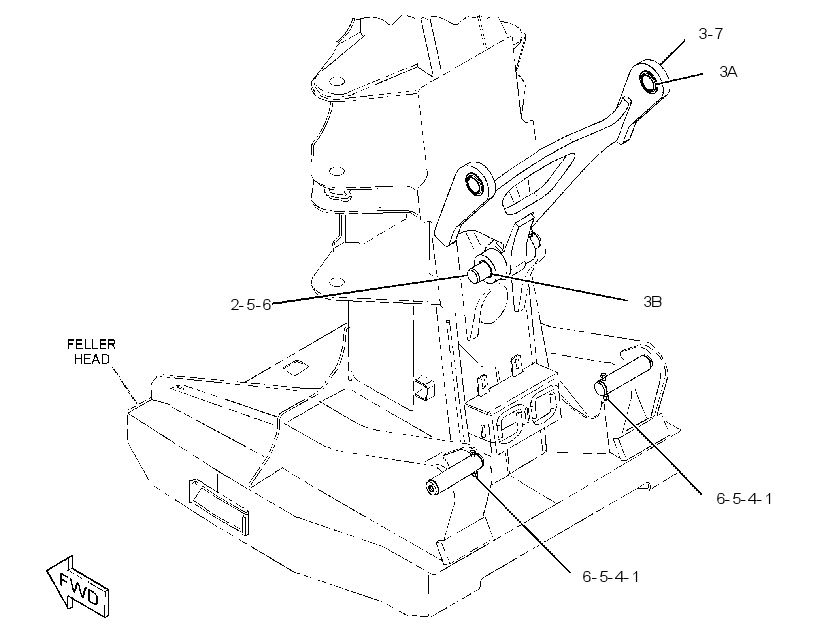 MOUNTING GP-FELLING HEAD 3707809 CAT