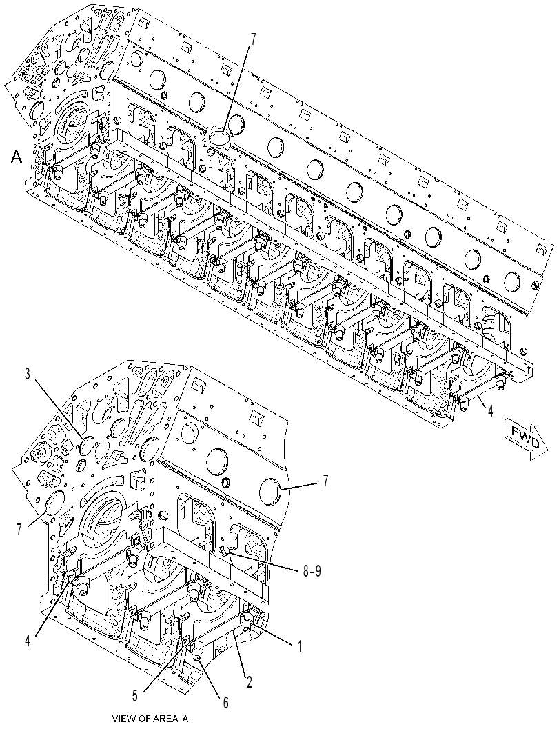 Блок цилиндров в сборе 3704044 CAT