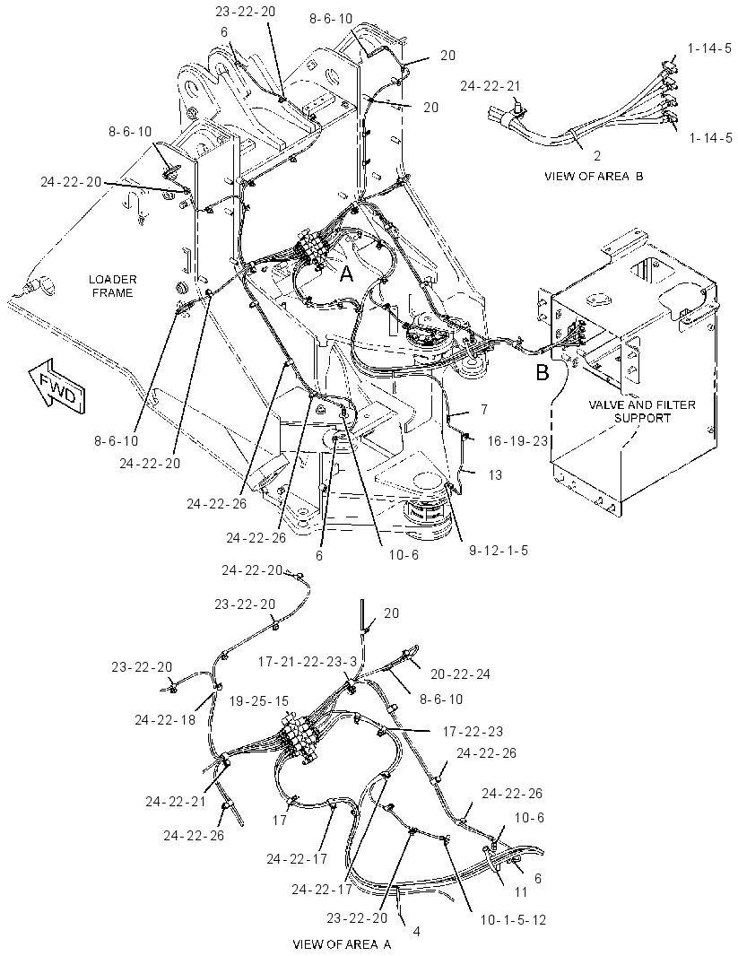 LINES GP-REAR LUBRICATION 3928668 CAT