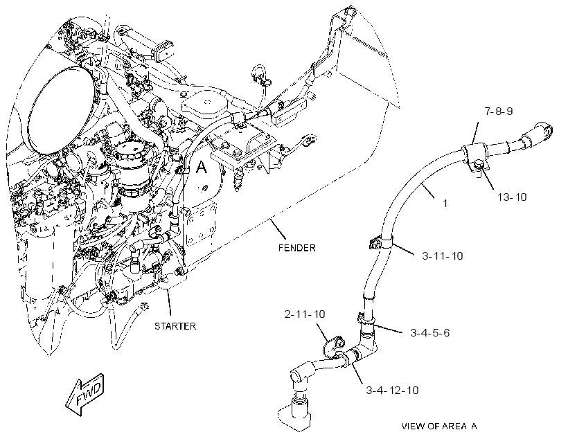 CABLE GP-STARTING MOTOR 3841803 CAT