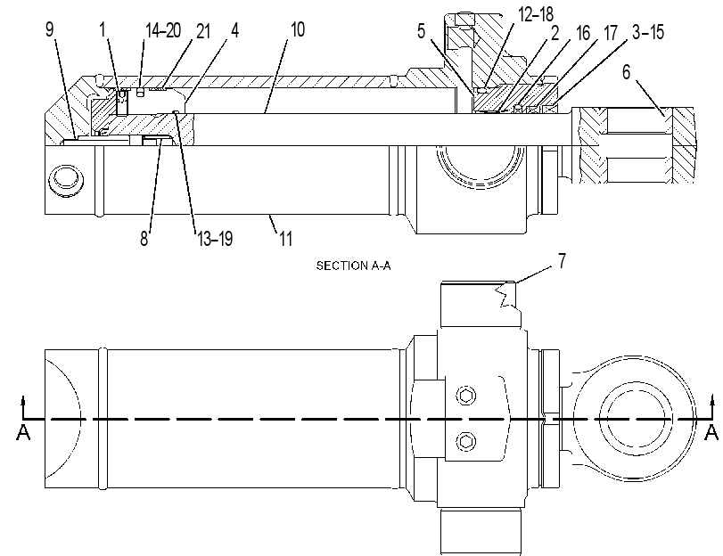 CYLINDER GP-SWING 2364719 CAT