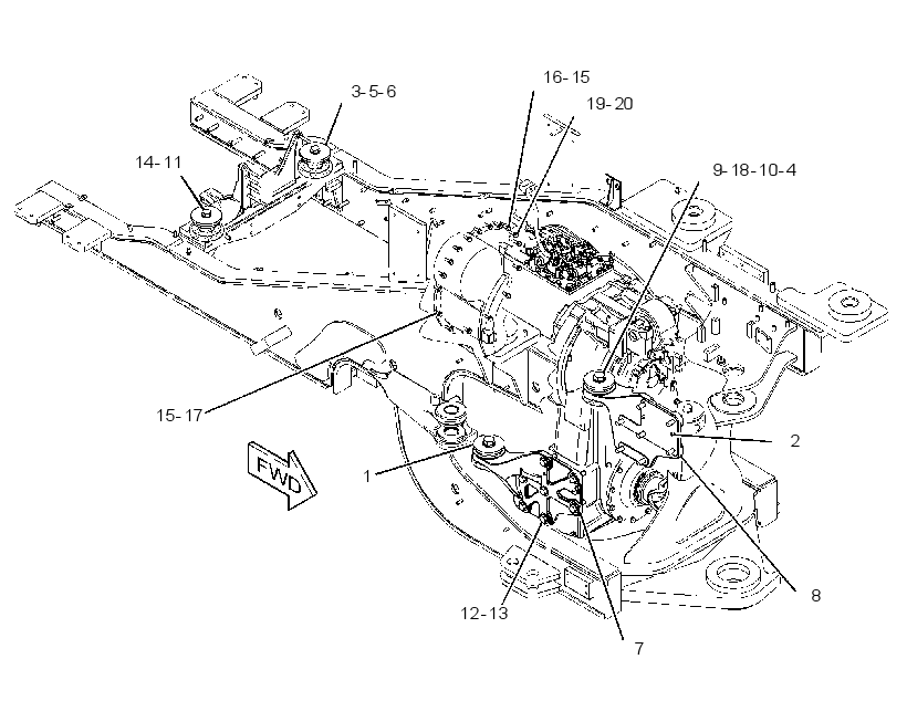 SUPPORT GP-ENGINE & XMSN 2653391 CAT