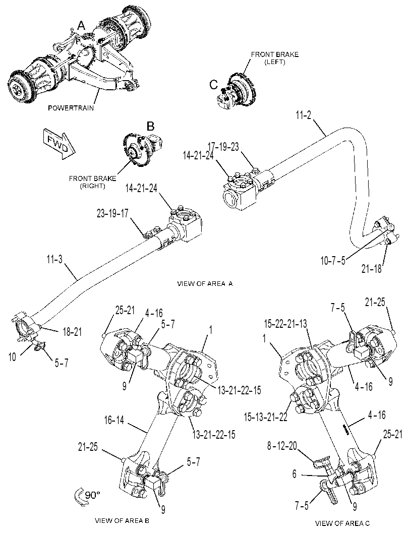 LINES GP-BRAKE OIL COOLER 3742247 CAT